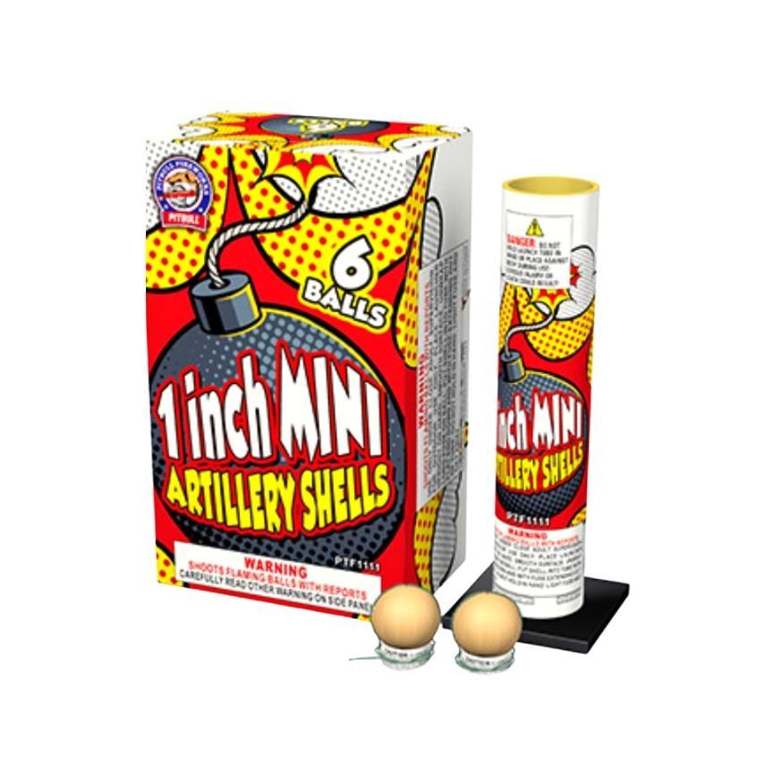 1 Inch Mini Artillery Shells | 6 Break Artillery Shell by Pitbull Fireworks -Shop Online for Mini Ball Kit™ at Elite Fireworks!