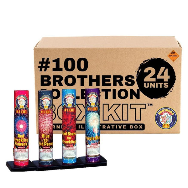 #100 Brothers Collection | Single Break Pre-Loaded Shell by Brothers Pyrotechnics -Shop Online for Large Night Shell at Elite Fireworks!