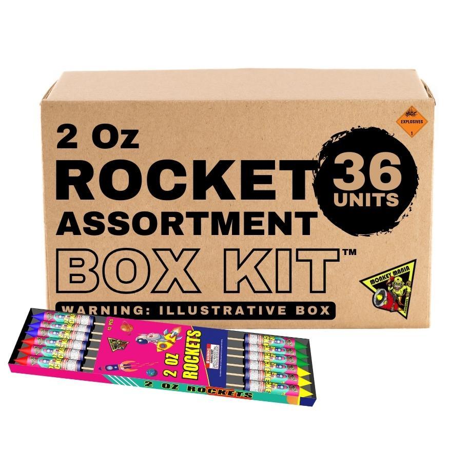 2 Oz Rocket Assortment | 16.8" Rocket Projectile by Monkey Mania -Shop Online for Standard Rocket at Elite Fireworks!