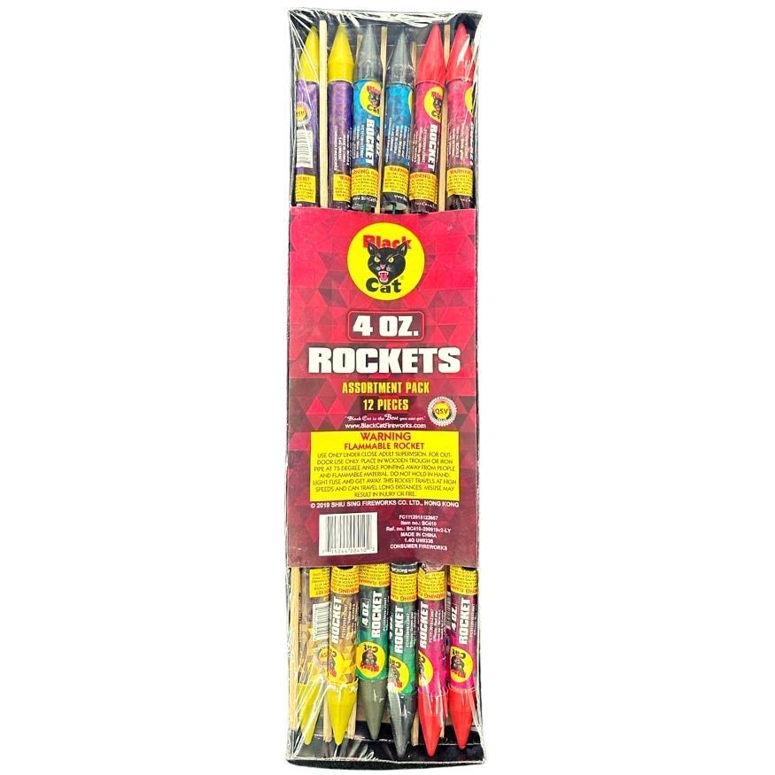 4 Oz Sky Rockets | 17.5" Rocket Projectile by Black Cat Fireworks -Shop Online for Standard Rocket at Elite Fireworks!
