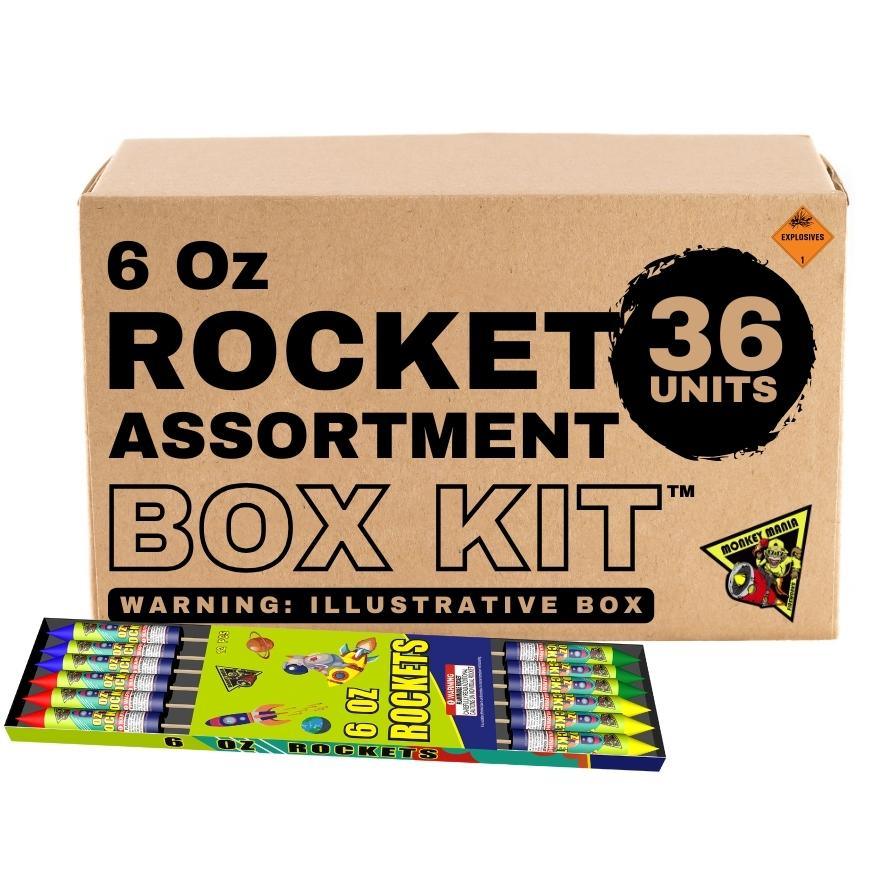 6 Oz Rocket Assortment | 19.8" Rocket Projectile by Monkey Mania -Shop Online for Standard Rocket at Elite Fireworks!