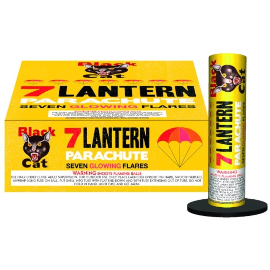 7 Lantern Parachute | Single Shot Daytime Parachute by Black Cat Fireworks -Shop Online for Large Parachute at Elite Fireworks!