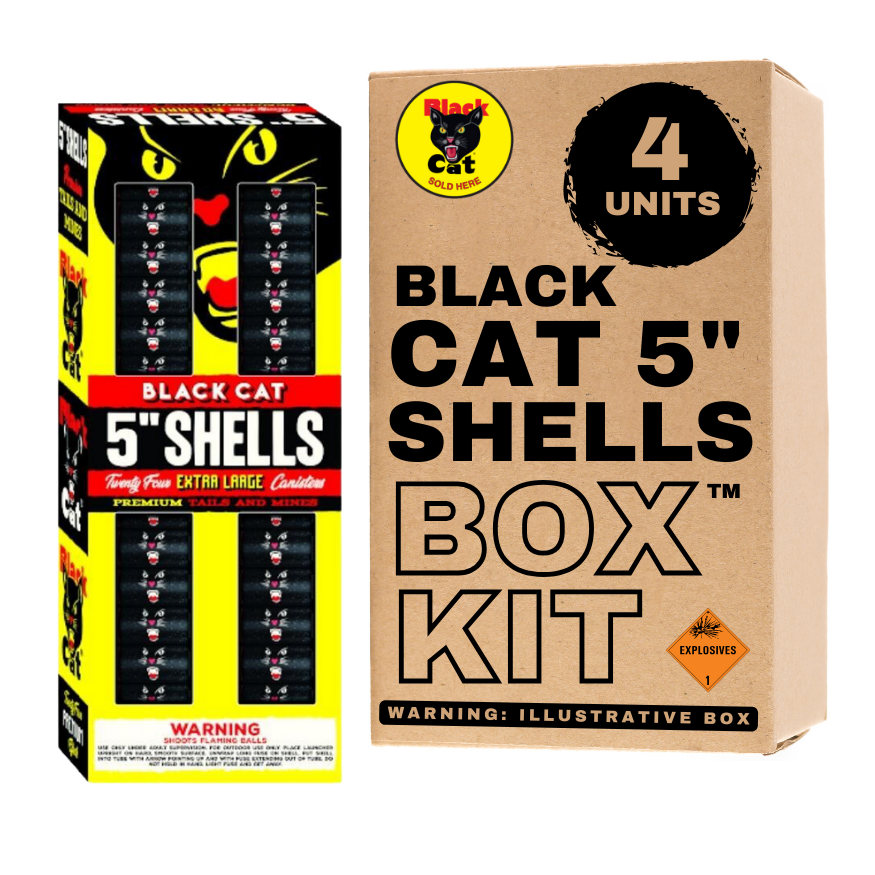 Black Cat 5" Shells | 24 Break Artillery Shell