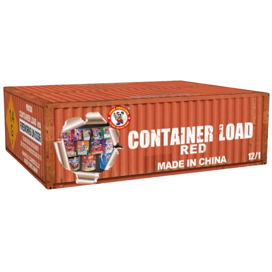 Container Load Red | 155 Shot Box Kit™ - Great Expectation -  Broken Heart -  Hard Cobra -  Mercurial Bee - Metal Dino - Strong Man - Eye Candy - Angel Rising - Pure Pleasure - Out Of Control - Aerobatics Show