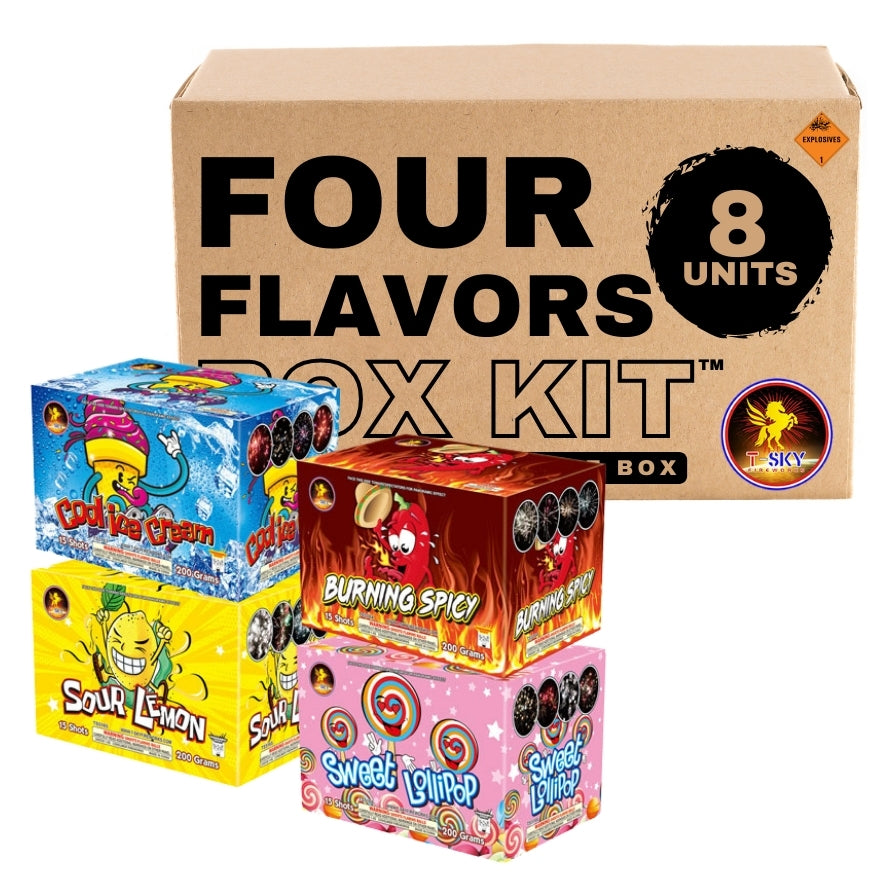 Four Flavors | 120 Shot Aerial Repeater Box Kit™