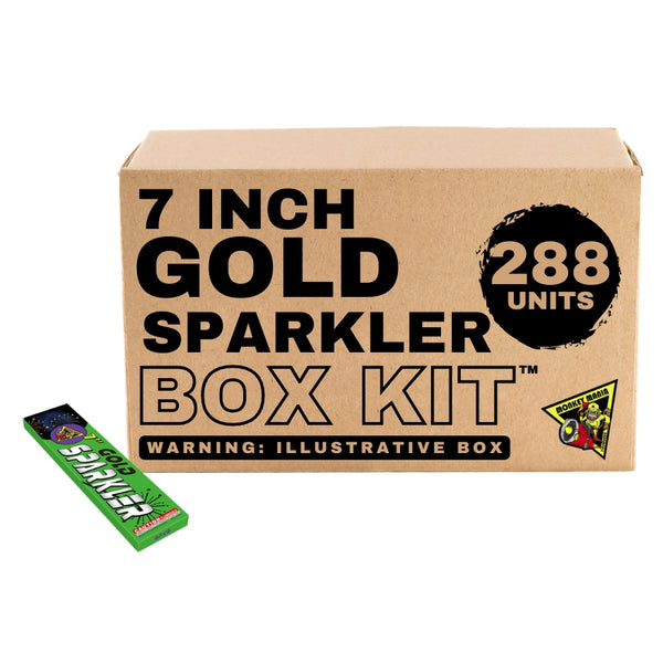 Monkey Mania Gold Sparkler | 7 Inch Gold Metal Handheld Sparkler