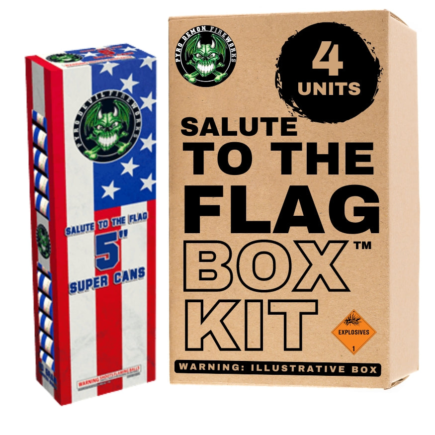 Salute To The Flag 5" Super Cans | 24 Break Artillery Shell