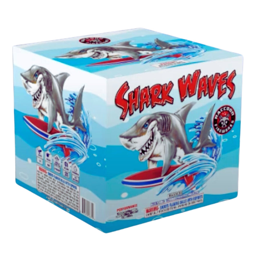 Shark Attack-Assorted Case | 43 Shot Aerial Repeater - Shark Waves - Jawsome - Shark Rider - Shark Tale