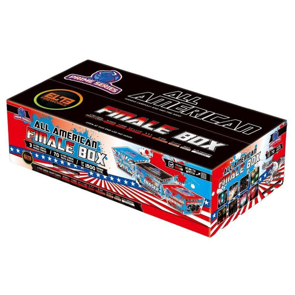 All American Finale Box™｜70 Shot Box Kit™ - Dream Chaser™ - Freedom Boom!™ - Red, White & Blue by American Pro Series® -Shop Online for X-tra Large Cake™ at Elite Fireworks!