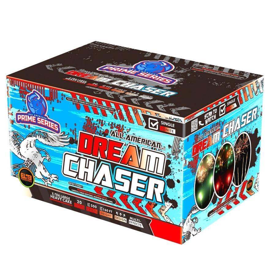 All American Finale Box™｜70 Shot Box Kit™ - Dream Chaser™ - Freedom Boom!™ - Red, White & Blue by American Pro Series® -Shop Online for X-tra Large Cake™ at Elite Fireworks!