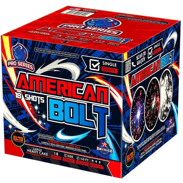 American Bolt™ | 16 Shot Aerial Repeater by American Pro Series® -Shop Online for Large Cake at Elite Fireworks!