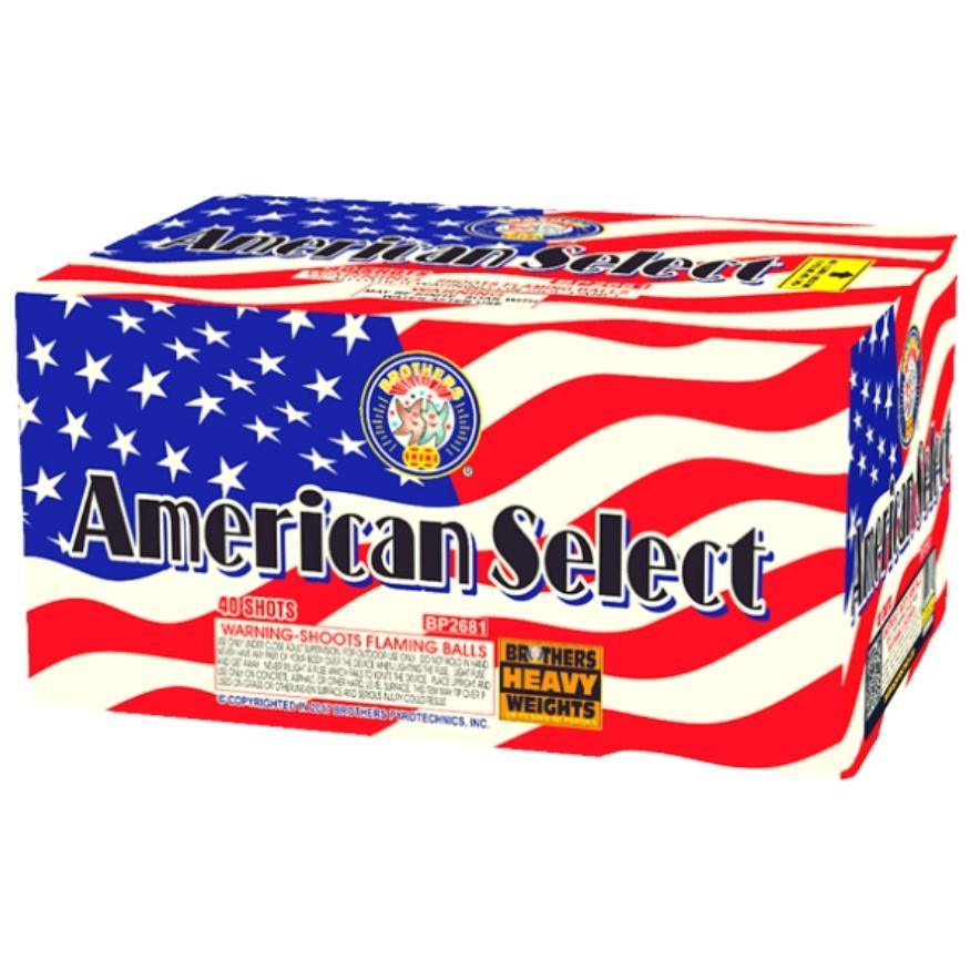 American Select | 40 Shot Aerial Repeater by Brothers Pyrotechnics -Shop Online for X-tra Large Cake™ at Elite Fireworks!