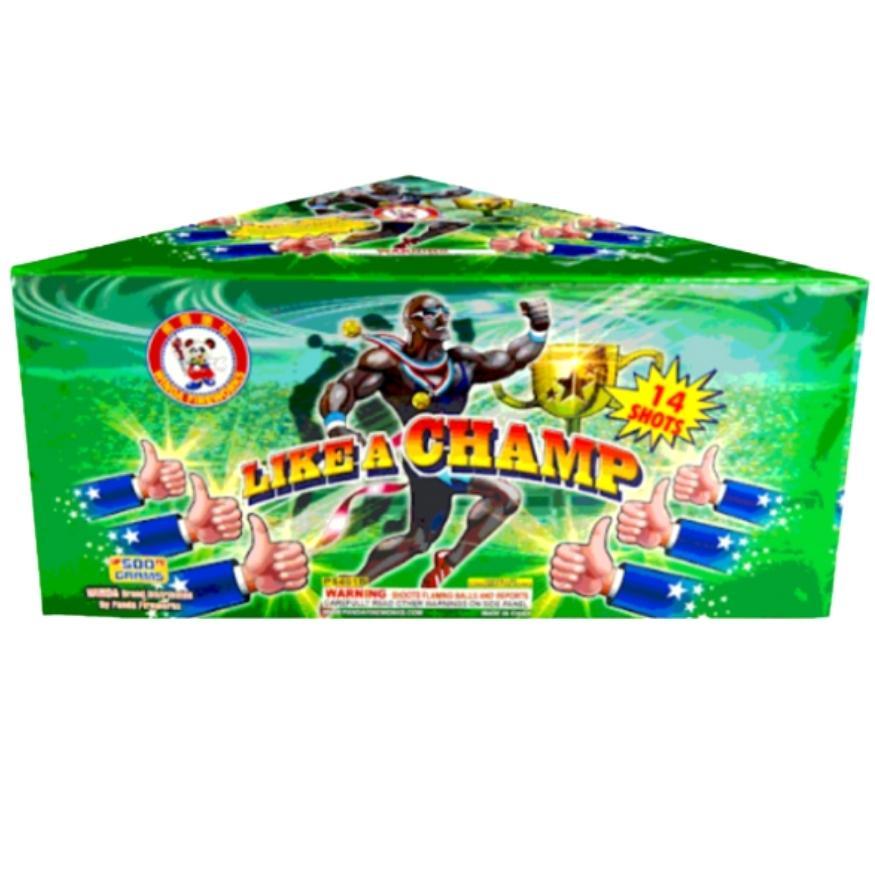 Amped Up! | 56 Shot Box Kit™ - Like a Boss - Like a Champ - Like a Hero - Like a Star by Winda Fireworks -Shop Online for X-tra Large Cake™ at Elite Fireworks!