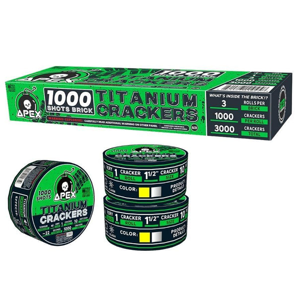 Apex Titanium Crackers™ | 1000 Shot Noisemaker by Apex by Elite!™ -Shop Online for Large Titanium Cracker at Elite Fireworks!