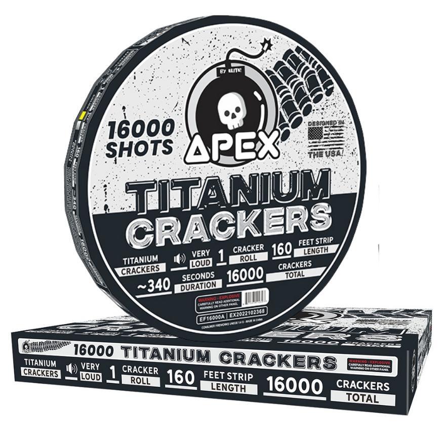 Apex Titanium Crackers™ | 16000 Shot Noisemaker by Apex by Elite!™ -Shop Online for XX-tra Large Titanium Cracker™ at Elite Fireworks!