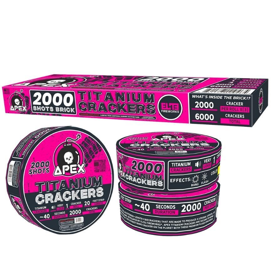 Apex Titanium Crackers™ | 2000 Shot Noisemaker by Apex by Elite!™ -Shop Online for Large Titanium Cracker at Elite Fireworks!