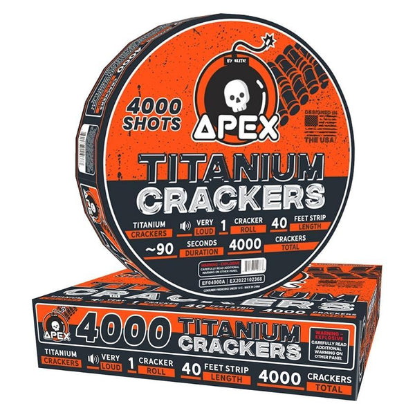 Apex Titanium Crackers™ | 4000 Shot Noisemaker by Apex by Elite!™ -Shop Online for X-tra Large Titanium Cracker™ at Elite Fireworks!