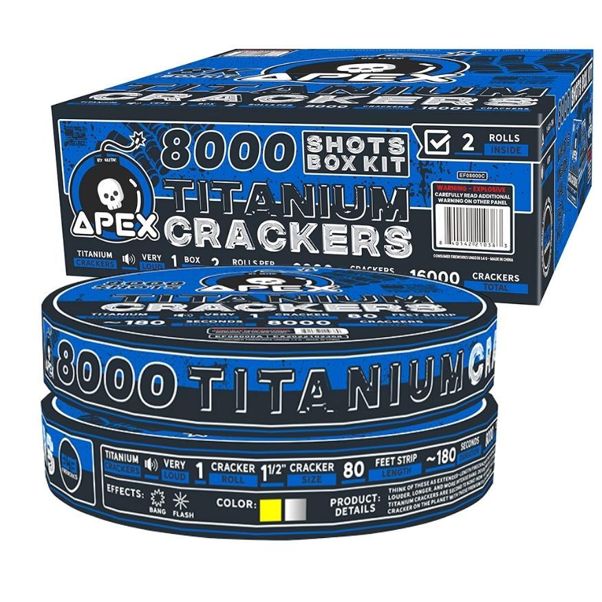 Apex Titanium Crackers™ | 8000 Shot Noisemaker by Apex by Elite!™ -Shop Online for X-tra Large Titanium Cracker™ at Elite Fireworks!
