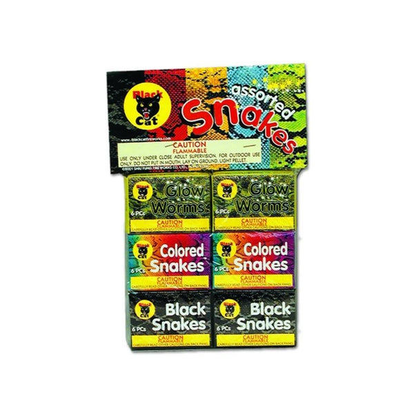 Assorted Snakes | Animal Shape Expendable Ground Novelty by Black Cat Fireworks -Shop Online for Standard Novelty at Elite Fireworks!