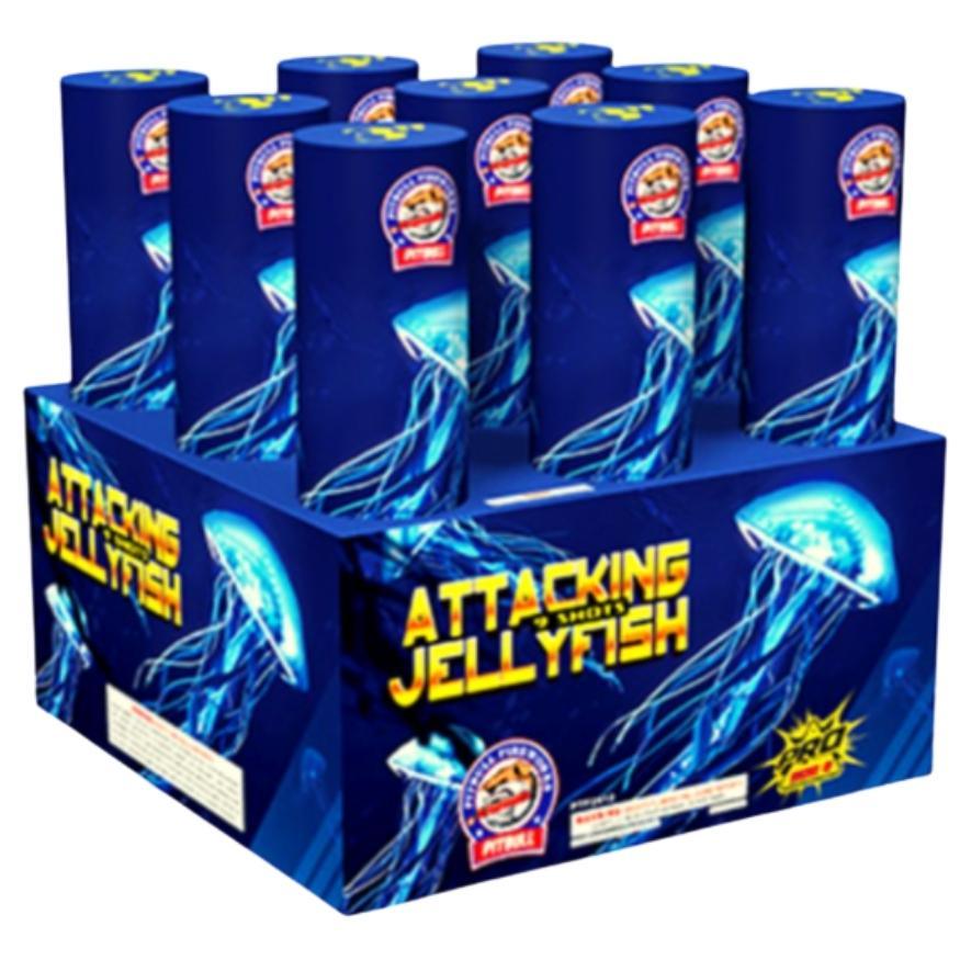 Attacking Jelly | 9 Shot Aerial Repeater by Pitbull Fireworks -Shop Online for NOAB Cake at Elite Fireworks!