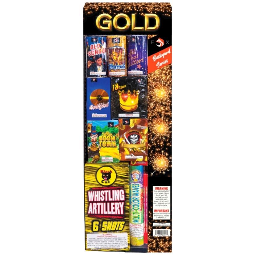 Backyard Series - Gold #4 | Aerial & Ground Mix Variety Assortment by Fox Fireworks -Shop Online for Large Select Kit™ at Elite Fireworks!