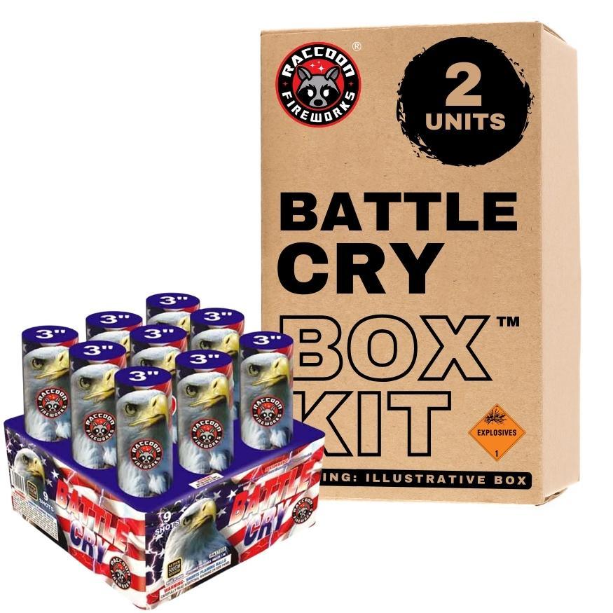 Battle Cry | 9 Shot Aerial Repeater by Raccoon Fireworks -Shop Online for NOAB Cake at Elite Fireworks!