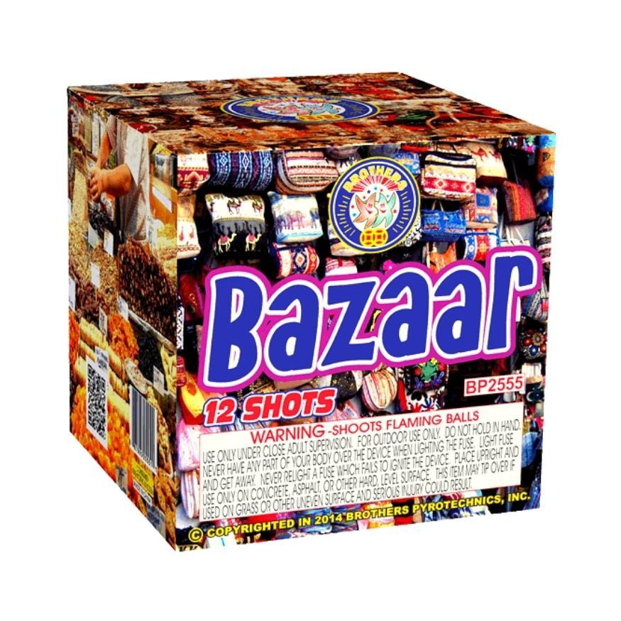 Bazaar | 12 Shot Aerial Repeater by Brothers Pyrotechnics -Shop Online for Standard Cake at Elite Fireworks!