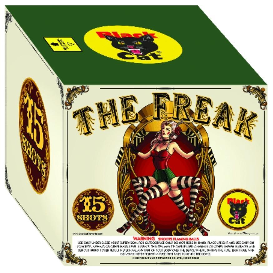 BC Combo Cakes | 60 Shot Box Kit™ - The Freak - Fright Night - Frat Party - Electric Avenue by Black Cat Fireworks -Shop Online for Large Cake at Elite Fireworks!