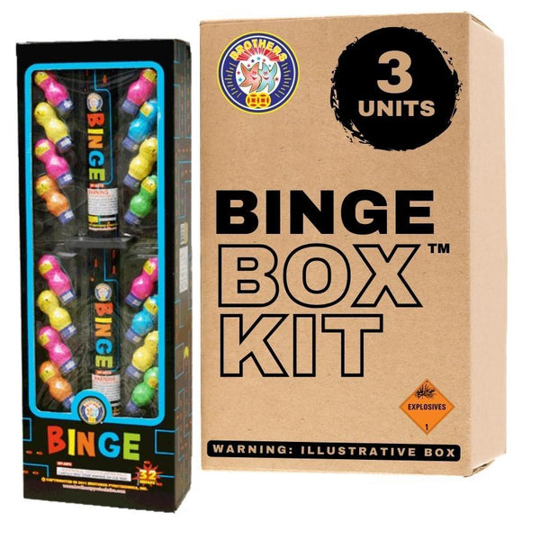 Binge | 32 Break Artillery Shell by Brothers Pyrotechnics -Shop Online for Multi-Ball Kit™ at Elite Fireworks!