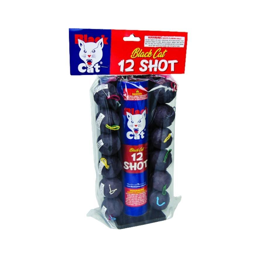 Black Cat 12 Shot | 12 Break Artillery Shell by Black Cat Fireworks -Shop Online for Standard Ball Kit™ at Elite Fireworks!