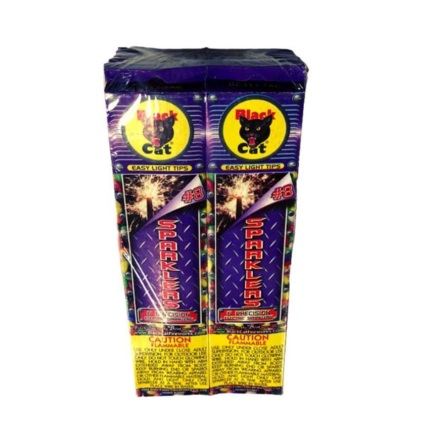 Black Cat Metal Sparkler | 8 Inch Gold Metal Handheld Sparkler by Black Cat Fireworks -Shop Online for Standard Sparkler at Elite Fireworks!