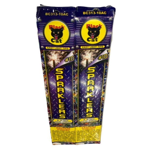 Black Cat Metal Sparklers | 10 Inch Gold Metal Handheld Sparkler by Black Cat Fireworks -Shop Online for Standard Sparkler at Elite Fireworks!