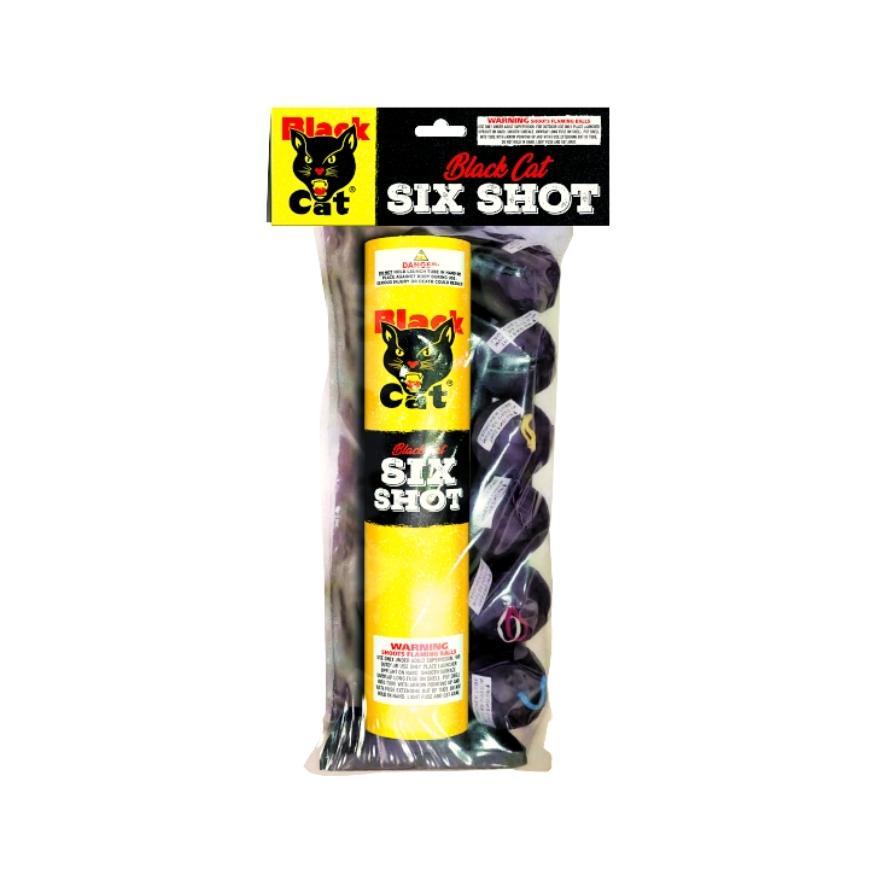 Black Cat Six Shot | 6 Break Artillery Shell by Black Cat Fireworks -Shop Online for Standard Ball Kit™ at Elite Fireworks!