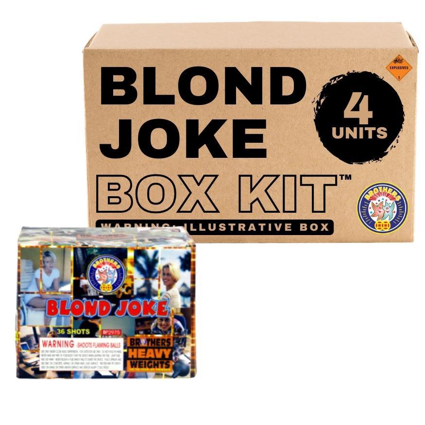 Blond Joke | 36 Shot Aerial Repeater by Brothers Pyrotechnics -Shop Online for X-tra Large Cake™ at Elite Fireworks!