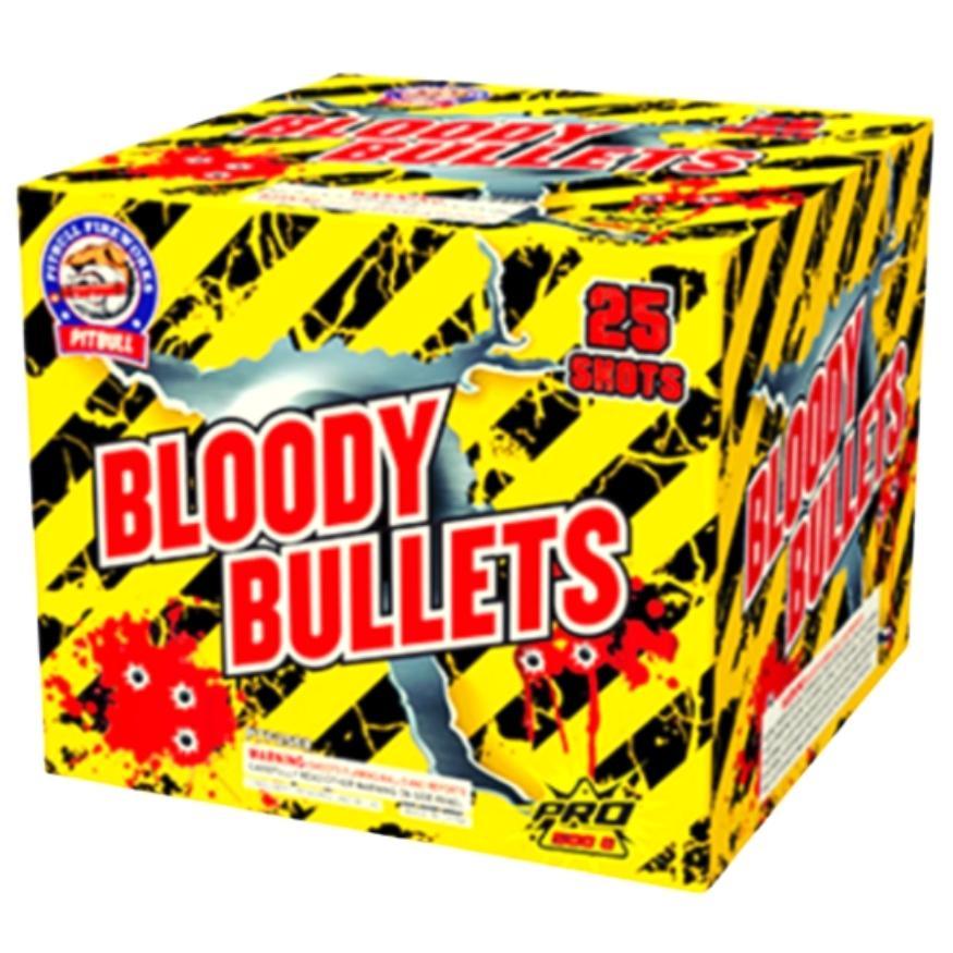 Bloody Bullets | 25 Shot Aerial Repeater by Pitbull Fireworks -Shop Online for X-tra Large Cake™ at Elite Fireworks!