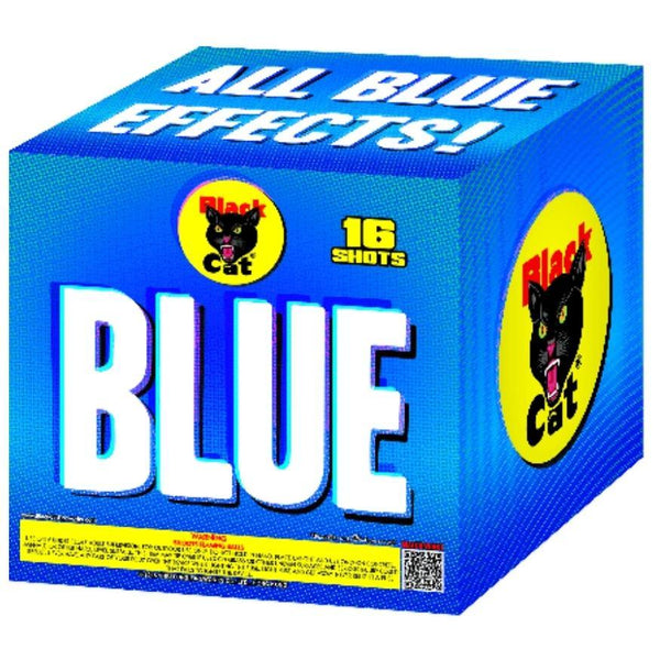 Blue | 16 Shot Aerial Repeater by Black Cat Fireworks -Shop Online for X-tra Large Cake™ at Elite Fireworks!