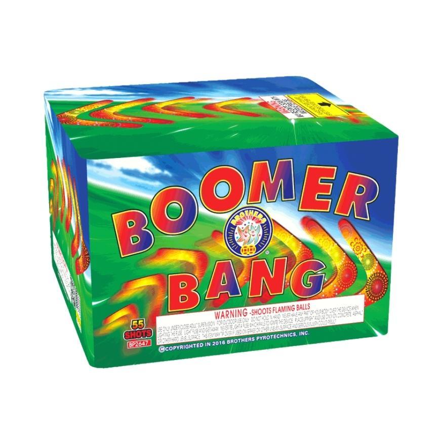 Boomer Bang | 55 Shot Aerial Repeater by Brothers Pyrotechnics -Shop Online for Large Cake at Elite Fireworks!