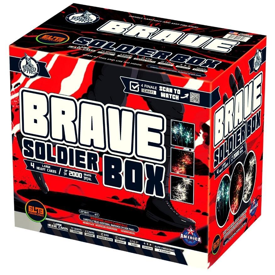 Brave Soldier™ | 18 Shot Aerial Repeater by Illyrian Pyro™ -Shop Online for X-tra Large Cake™ at Elite Fireworks!