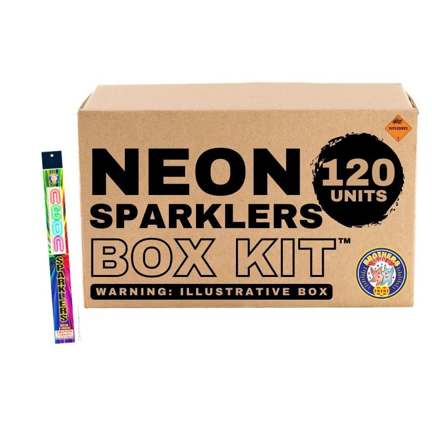 Brothers Neon Sparklers | 17 Inch Colorful Metal Colorful Handheld Sparkler by Brothers Pyrotechnics -Shop Online for Large Sparkler at Elite Fireworks!