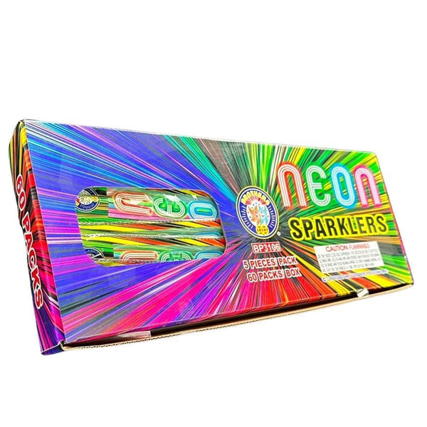 Brothers Neon Sparklers | 17 Inch Colorful Metal Colorful Handheld Sparkler by Brothers Pyrotechnics -Shop Online for Large Sparkler at Elite Fireworks!