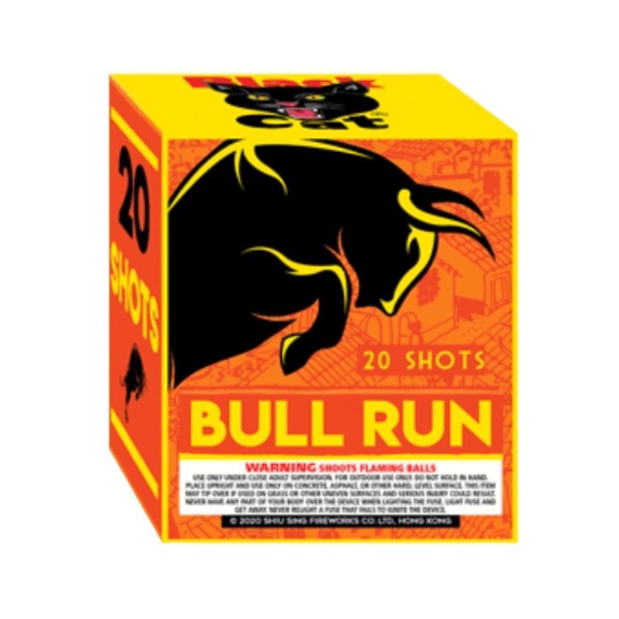 Bull Run | 20 Shot Aerial Repeater by Black Cat Fireworks -Shop Online for Standard Cake at Elite Fireworks!