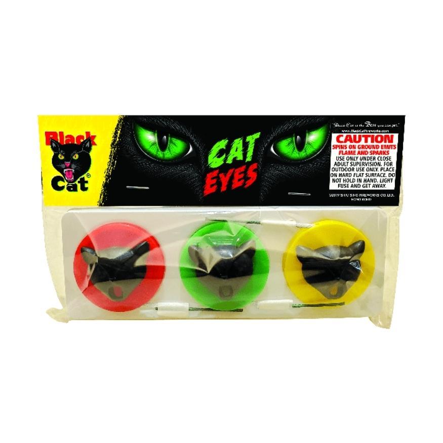 Cat Eyes | Rapid Plastic Spinning Ground Novelty by Black Cat Fireworks -Shop Online for Standard Spinner at Elite Fireworks!