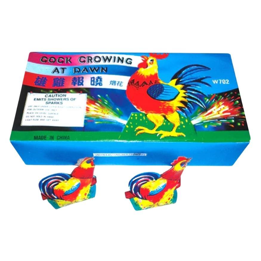 Cock Crowing at Dawn | Paper-craft Rooster Shape Fountain Ground Novelty by Asia Pyro -Shop Online for Standard Novelty at Elite Fireworks!