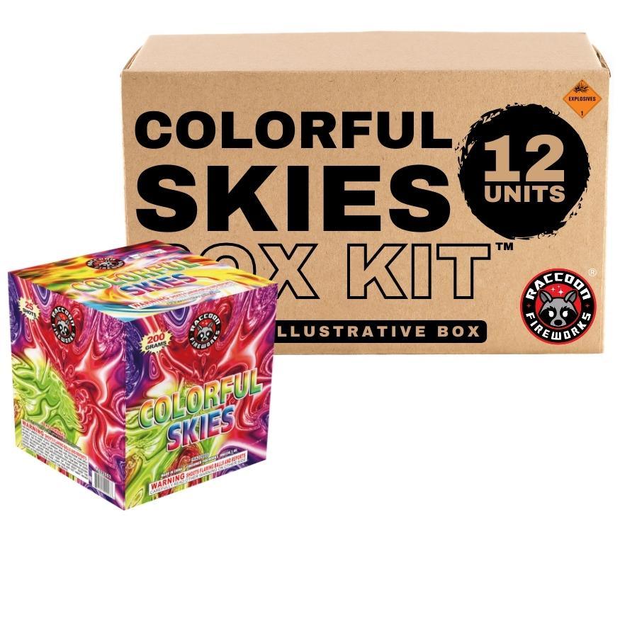 Colorful Skies | 25 Shot Aerial Repeater by Raccoon Fireworks -Shop Online for Standard Cake at Elite Fireworks!