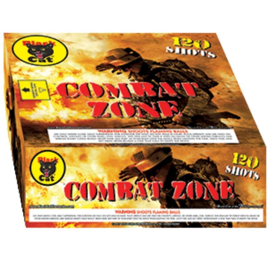 Combat Zone | 120 Shot Aerial Repeater by Black Cat Fireworks -Shop Online for Zipper Cake at Elite Fireworks!