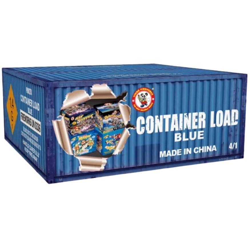 Container Load Blue | 48 Shot Box Kit™ - Super Kung Fu - Super Stunt - Reach For The Sky - War Stopper by Winda Fireworks -Shop Online for NOAB Cake at Elite Fireworks!