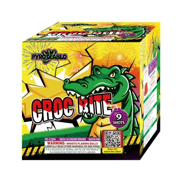 Croc Bite | 9 Shot Aerial Repeater by Pyro Diablo -Shop Online for Standard Cake at Elite Fireworks!