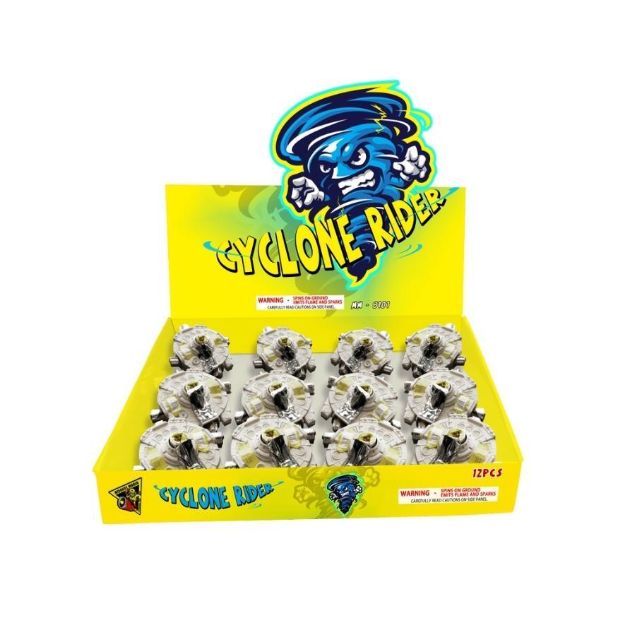Cyclone Rider | Rapid Plastic Spinning Ground Novelty by Monkey Mania -Shop Online for Standard Spinner at Elite Fireworks!