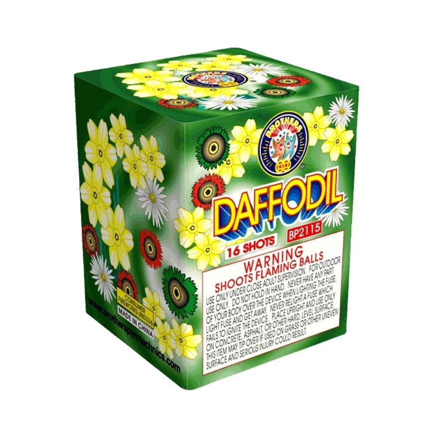 Daffodil | 16 Shot Aerial Repeater by Brothers Pyrotechnics -Shop Online for Standard Cake at Elite Fireworks!