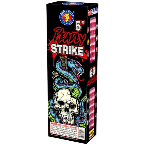 Deadly Strike | 24 Break Artillery Shell by Power Blast -Shop Online for X-tra Large Canister Kit™ at Elite Fireworks!